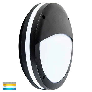 Havit Stor Bunker Light with Eyelid LED Bulkheads Tri - Black 30W 240V IP54 - HV3671T-BLK - Havit Lighting