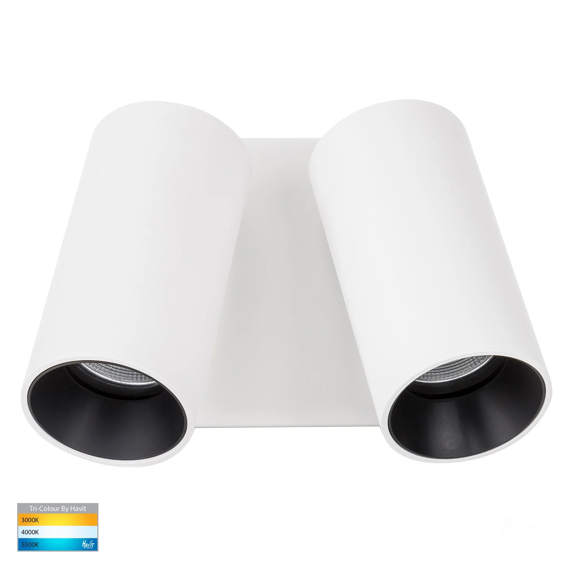 Havit Revo Double Adjustable Exterior Wall Lights Tri - White 2x9W 240V IP65 - HV3683T-WHT - Havit Lighting
