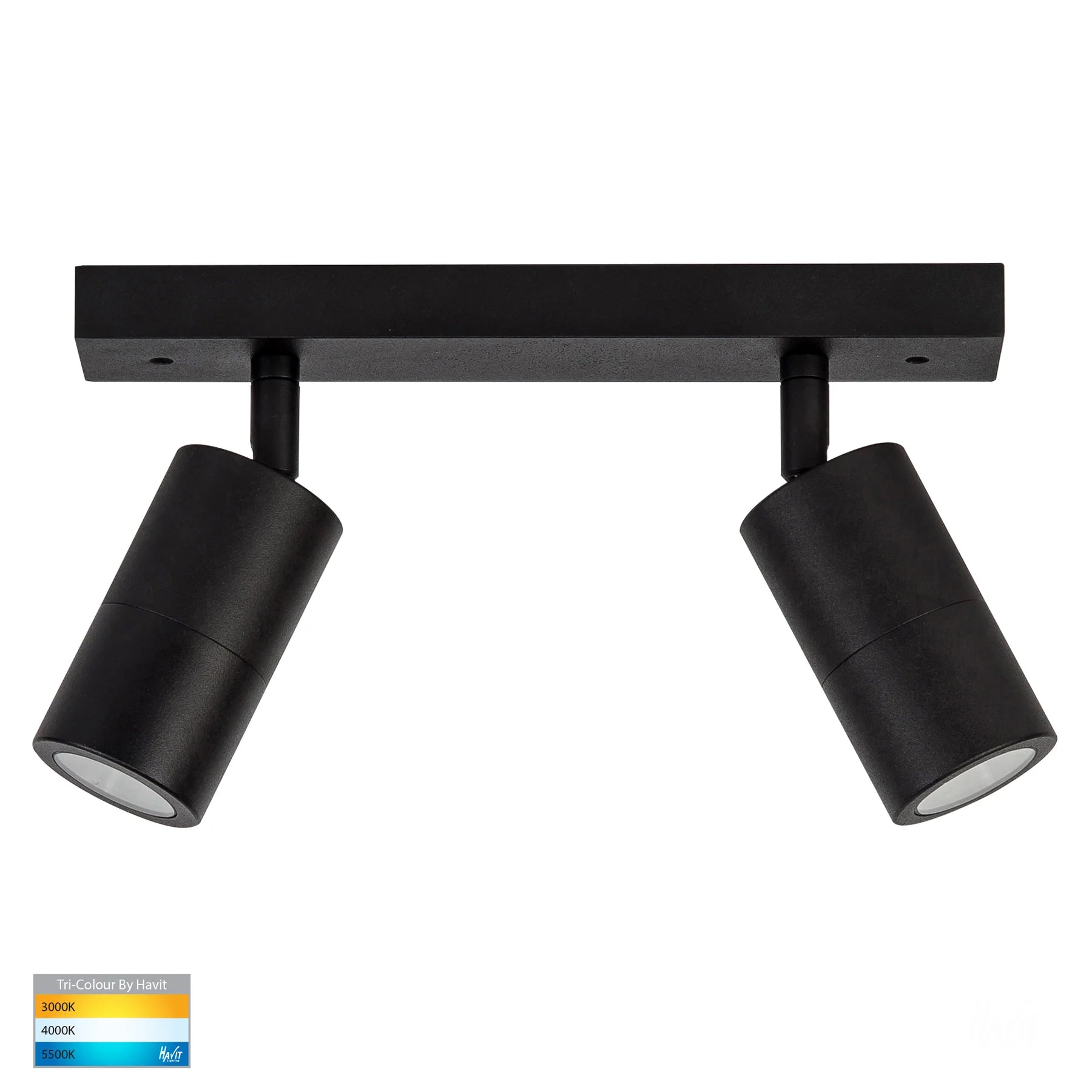 Havit Tivah LED Bar Lights Tri- Black 2x5W 240V IP54 - HV4001T-2-BLK