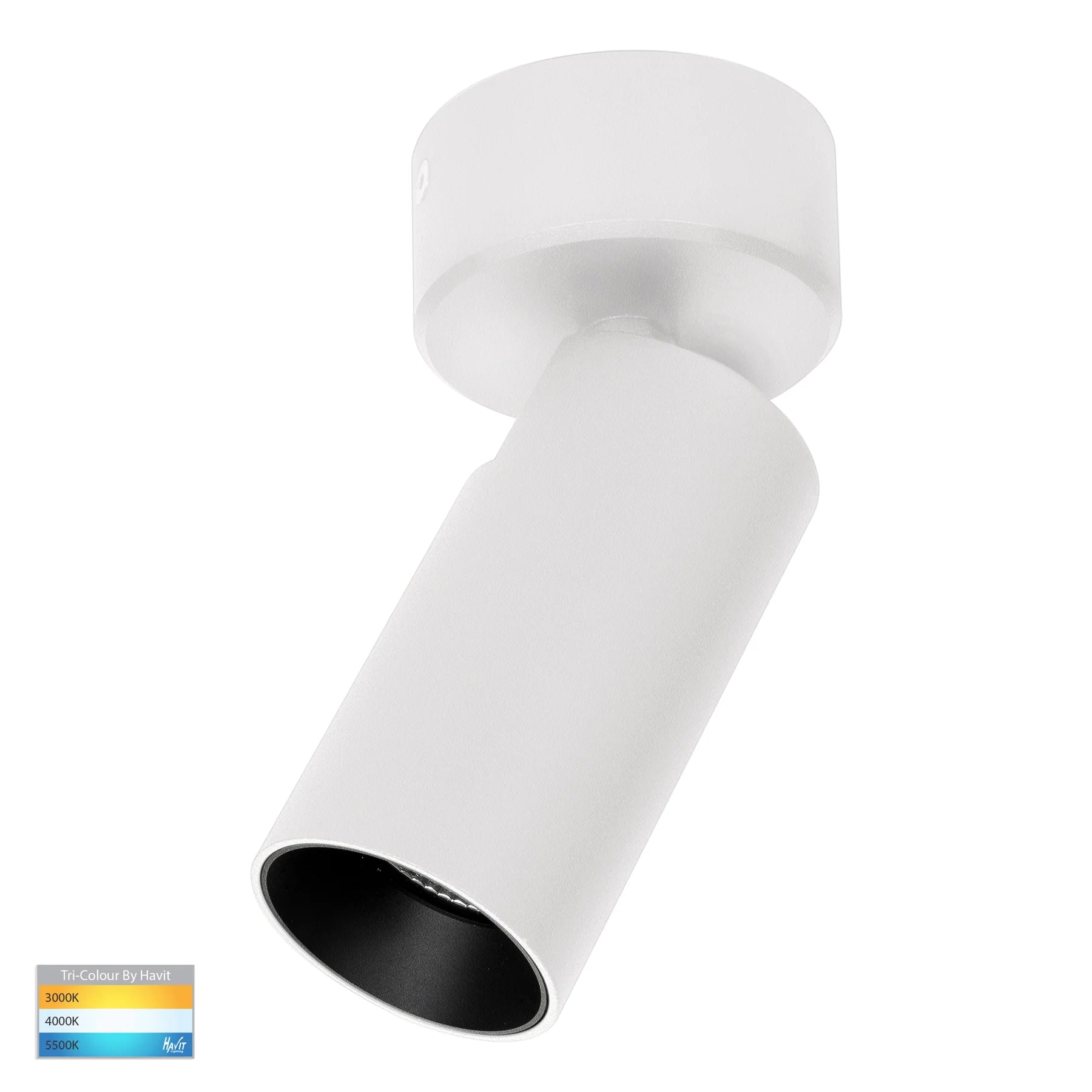 Havit Revo Surface Mounted Downlight Tri - White 8W 240V IP20 - HV4002T-1-WHT