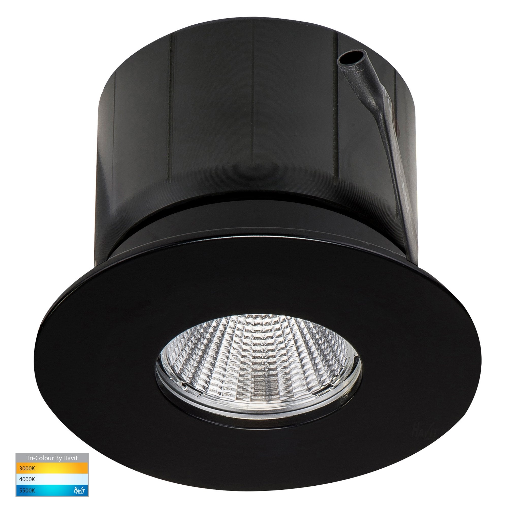 Havit Prime Fixed LED Downlight Tri - Matt Black 12W 240V IP54 - HV5511T-BLK - Havit Lighting