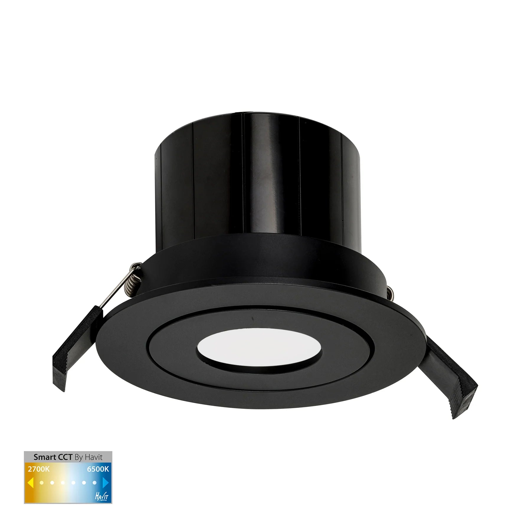 Havit Prime Tilt CCT WIFI LED Downlight 2700K 6500K Black 12W 240V IP54 - HV5512CCT-BLK  - Havit Lighting