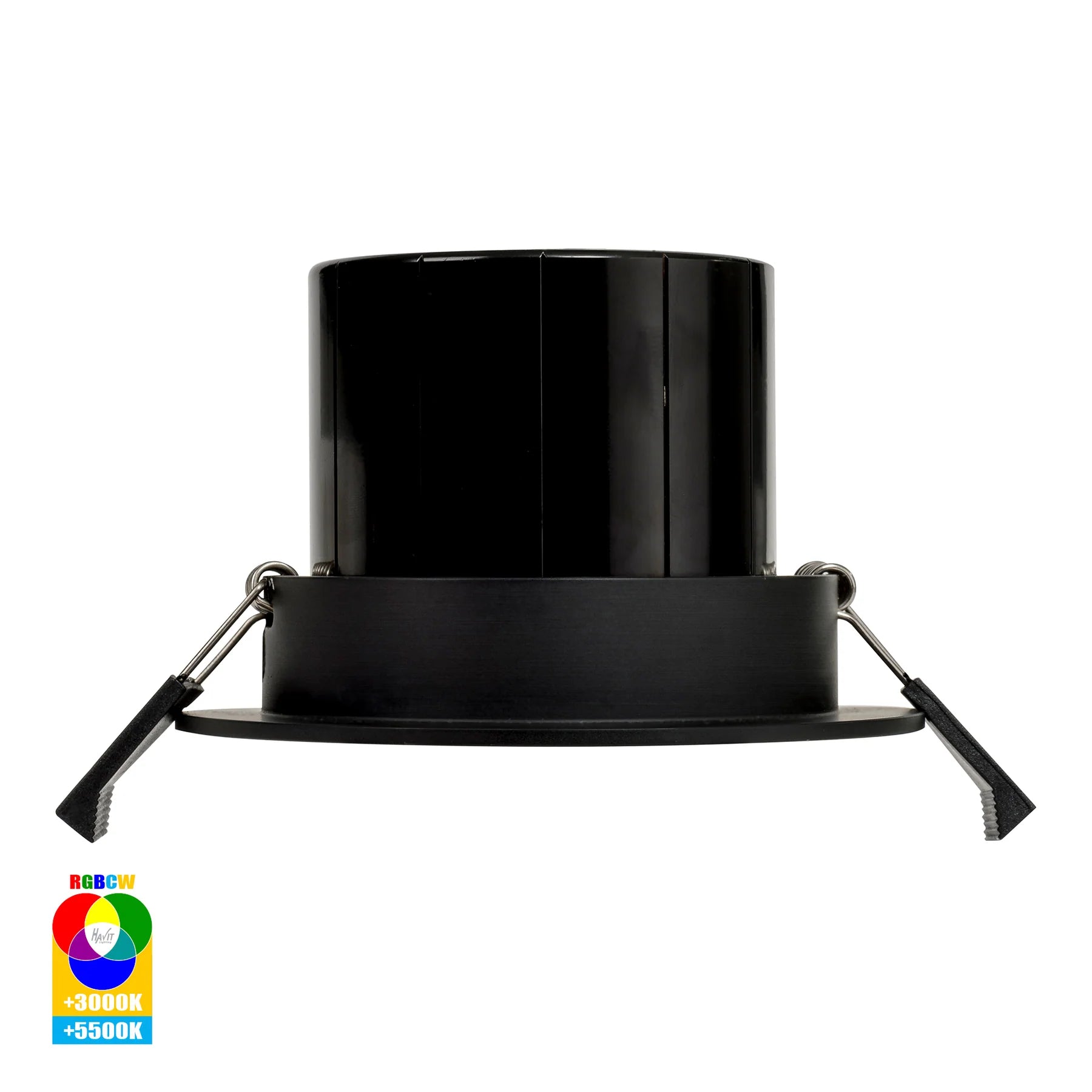 Havit Prime Tilt WIFI LED Downlight RGBCW Black 12W 240V IP54 - HV5512RGBCW-BLK - Havit Lighting