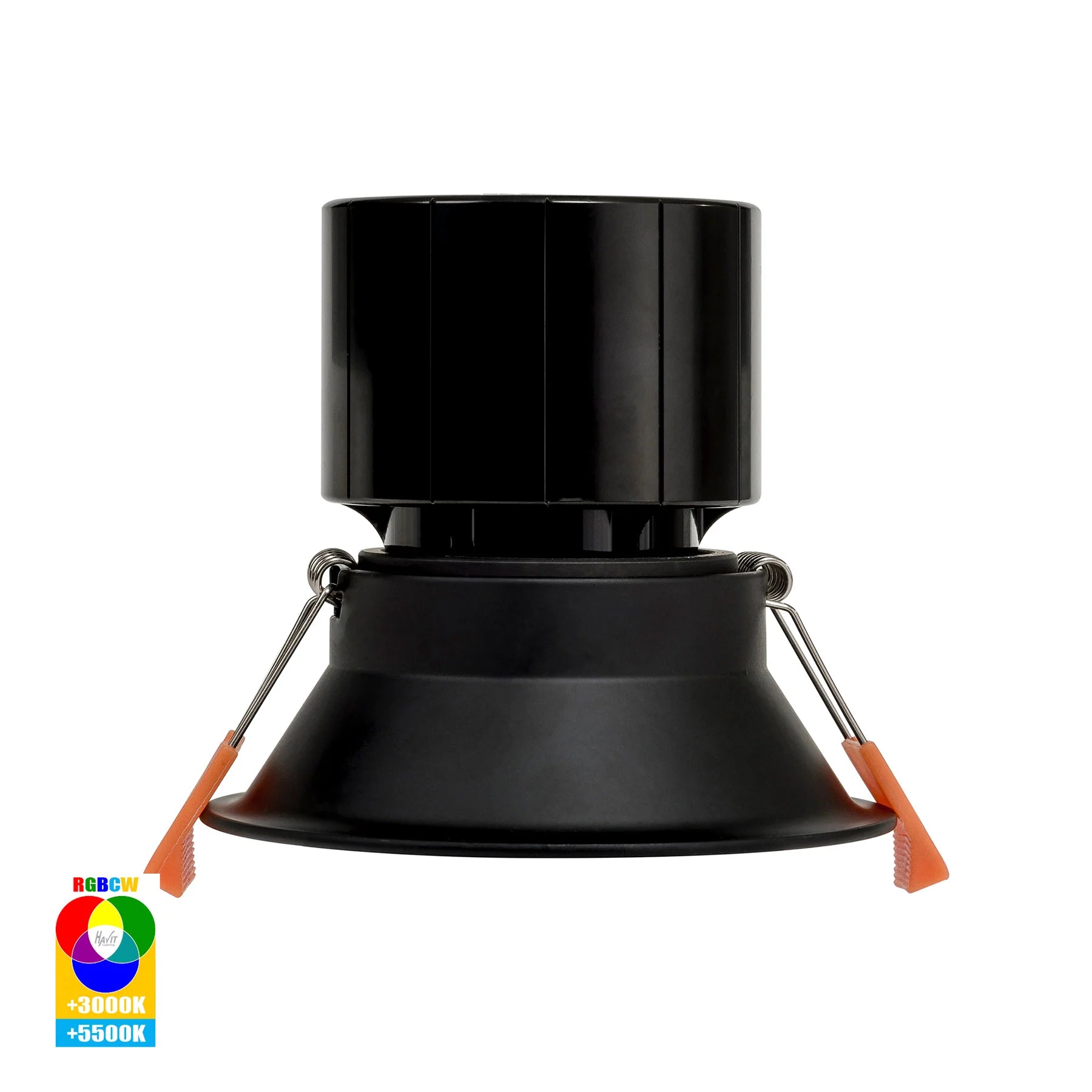 Havit Prime Fixed Deep WIFI LED Downlight RGBCW Black 12W 240V IP54 - HV5514RGBCW-BLK - Havit Lighting
