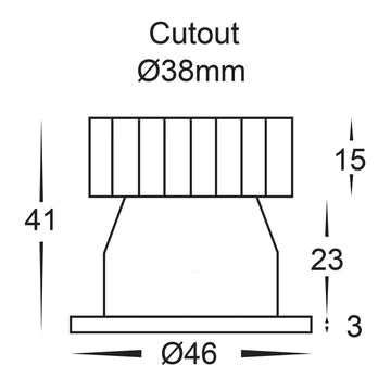 Havit Niche Round Mini Recessed LED Downlight Tri - Black 3W 240V IP54 - HV5702T-BLK - Havit Lighting