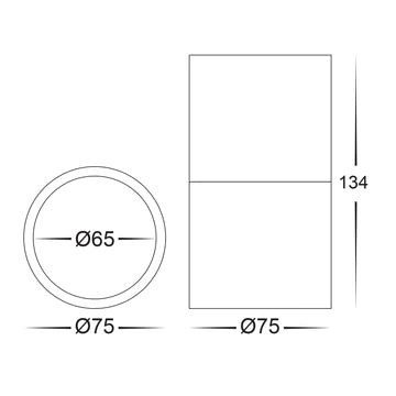 Havit Nella LED Surface Mounted Downlight Tri - Black 7W 12V/240V IP54 - HV5802T-BLK-EXT, HV5802T-BLK-EXT-12V - Havit Lighting