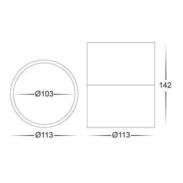 Havit Nella LED Surface Mounted Downlight with Extension Tri - Black 12W 240V/12V IP54 - HV5803T-BLK-EXT, HV5803T-BLK-EXT-12V- Havit Lighting