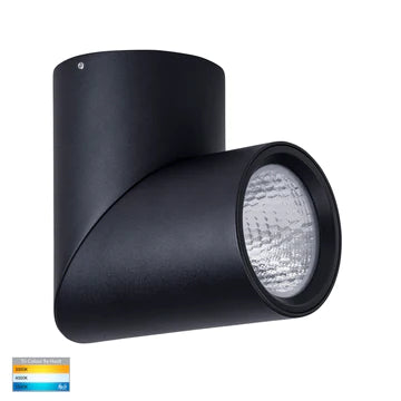Nella Black 18w Surface Mounted Rotatable LED Downlight HV5824T-BLK|HV5824T-BLK-12V - Eco Smart Lighting
