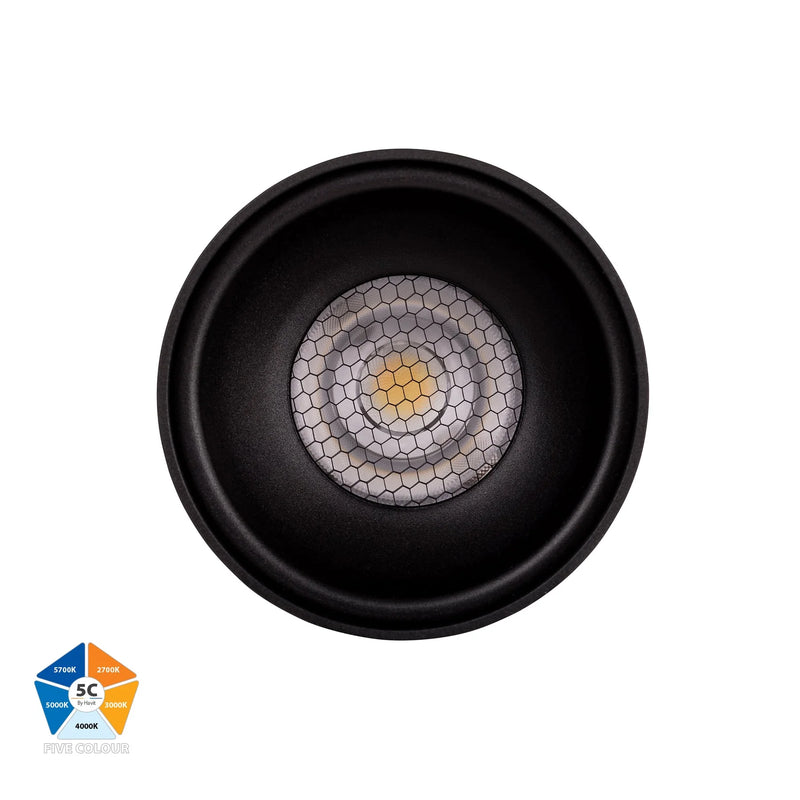 Havit Nella LED Surface Mounted Downlight 5CCT Black 12W 12V/240V IP54 - HV5842S-BLK-EXT, HV5842S-BLK-EXT-12V - Havit Lighting