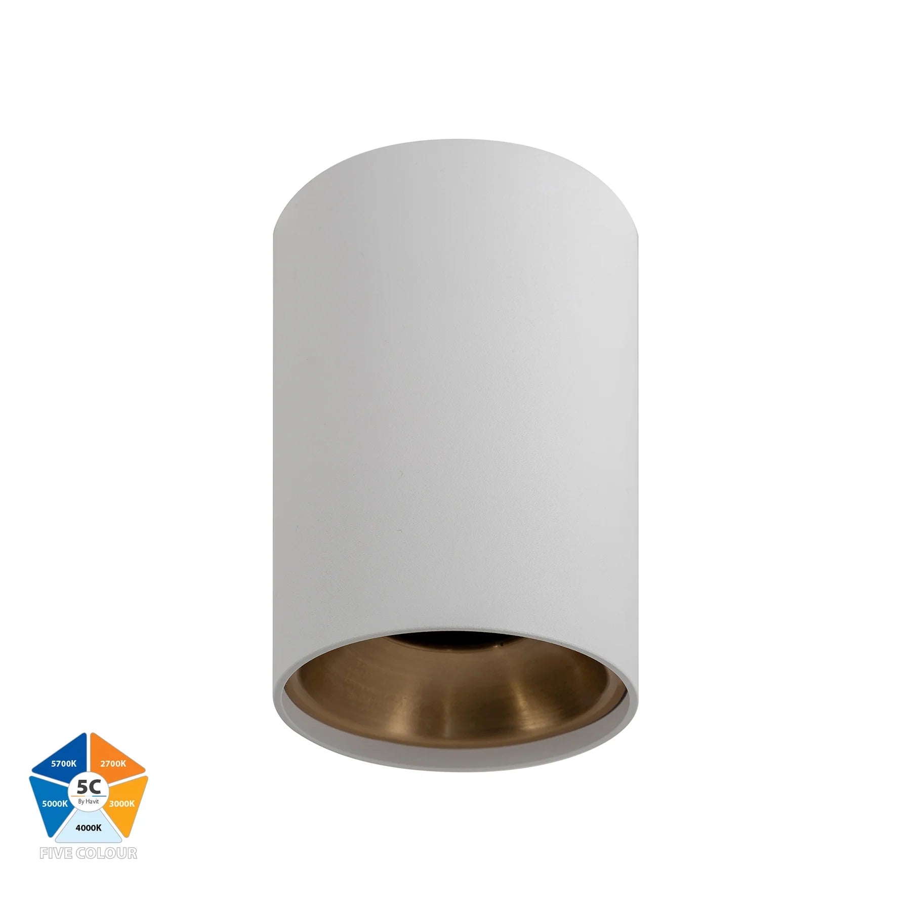 Havit Inner Ring to Suit HV5842 LED Surface Mounted Downlight 5CCT Gold/ Black/ Chrome 12W 240V IP54 - HV5842