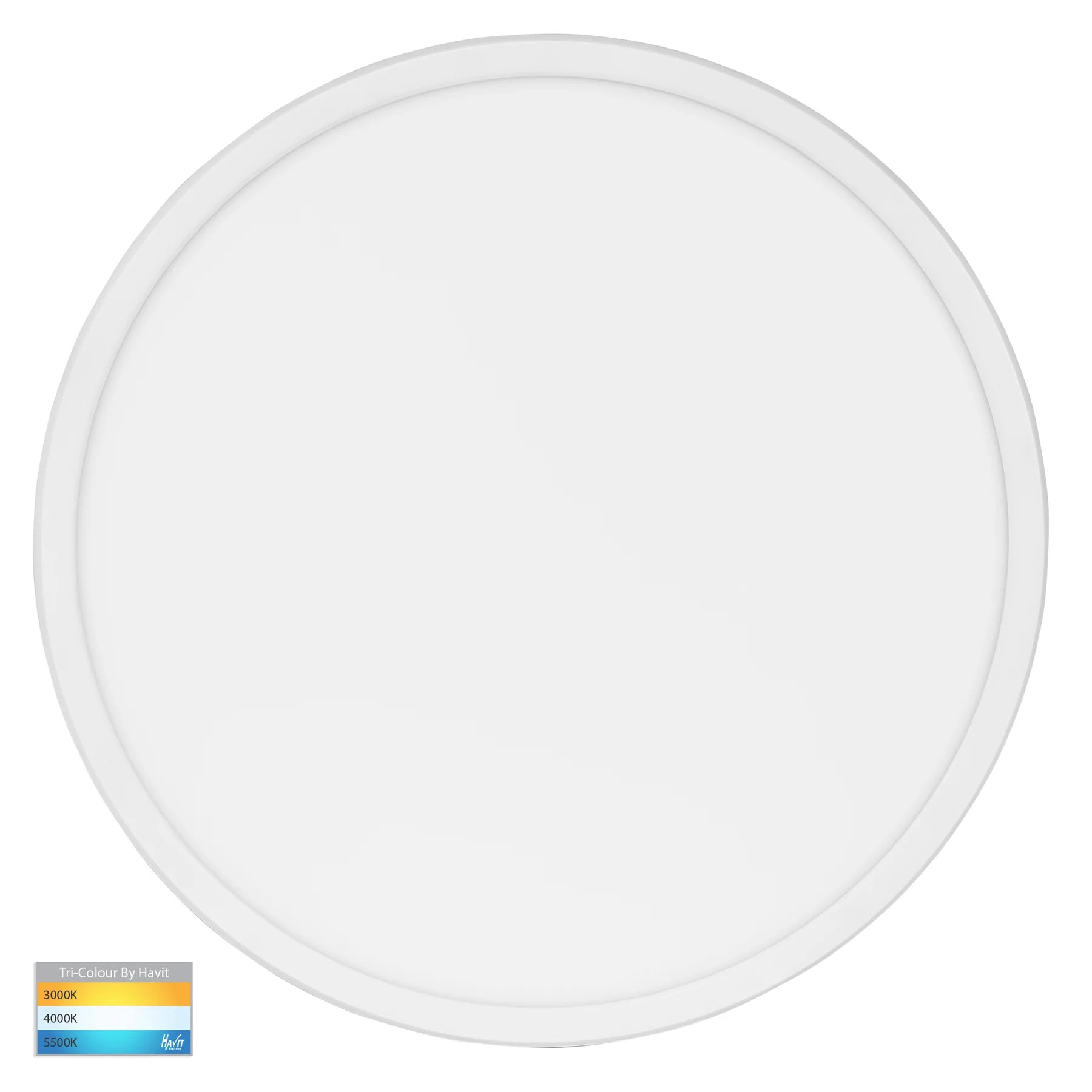 Havit Slim Ceiling Mounted LED Oysters Tri - White 40W 240V IP54 - HV5879T-WHT -  Havit Lighting