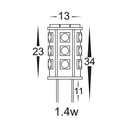 Havit G4 Coloured Bi Pin Globes Red, Yellow, Green, Blue 1.4W 12V - HV9525-HV9528