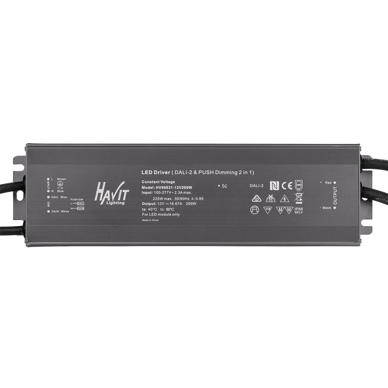 Havit Dali + Push Dim Dimmable Drivers Grey 200W 240V IP66 - HV96631-200W - Havit Lighting