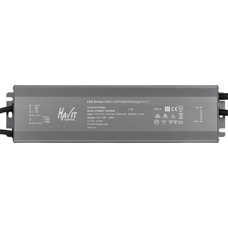 Havit Dali + Push Dim Dimmable Drivers Grey 300W 240V IP66 - HV96631-300W- Havit Lighting