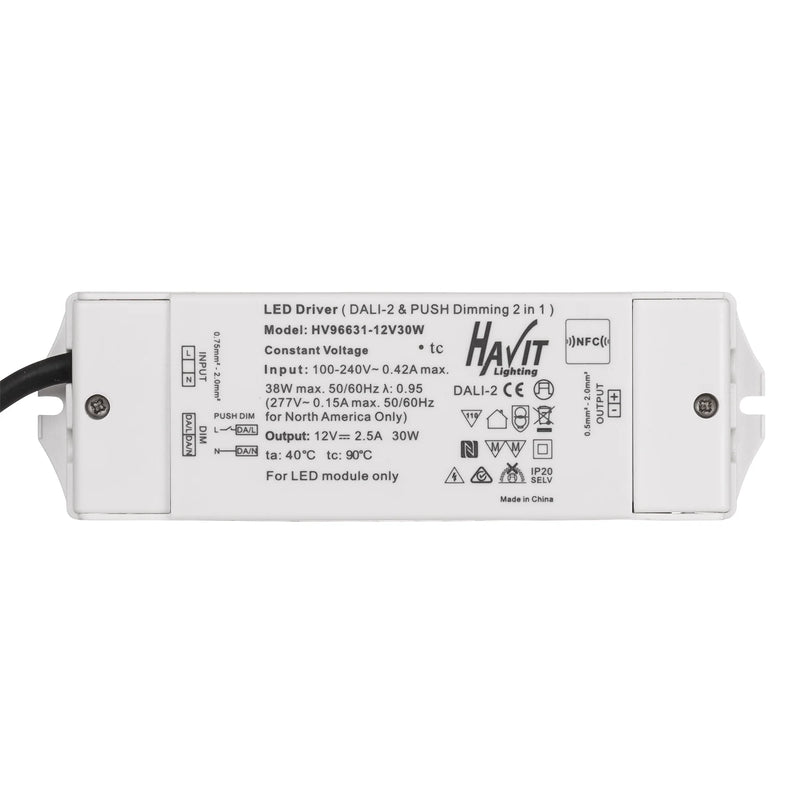 Havit Dali + Push Dim Dimmable Drivers White 30W 240V IP20 - HV96631-30W Havit Lighting