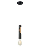 CLA Ida Blonde Wood Tube Interior Pendant Matt Black / Matt White 220-240V - IDA1, IDA2 - CLA Lighting