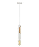 CLA Ida Blonde Wood Tube Interior Pendant Matt Black / Matt White 220-240V - IDA1, IDA2 - CLA Lighting