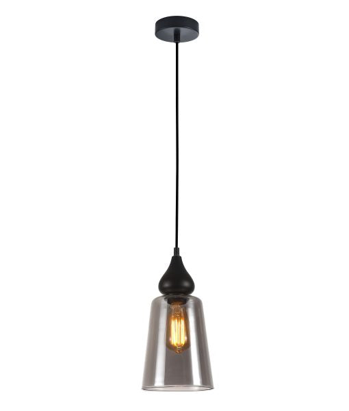 CLA JEREZ2: Smoke Glass Flat Top Ellipse Interior Pendant Black 220-240V - JEREZ2, JEREZ2X3R, JEREZ2X3S - CLA Lighting