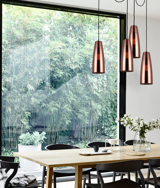 CLA LAMINA: Flat Top / Cylinder / Dome Coloured Glass Interior Pendant Copper 220-240V - LAMINA1, LAMINA3, LAMINA4- CLA Lighting