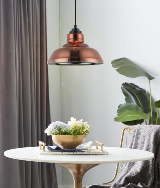 CLA LAMINA: Flat Top / Cylinder / Dome Coloured Glass Interior Pendant Copper 220-240V - LAMINA1, LAMINA3, LAMINA4- CLA Lighting