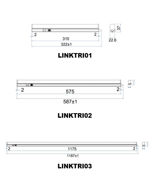 LINKTRI: Interior LED Tri-CCT Linkable T5 Slimline Utility Lights CLA Lighting