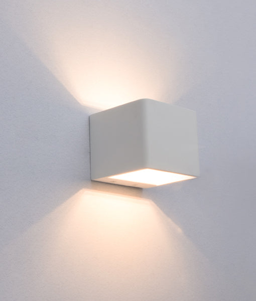 CLA Cube Up/Down LED Interior Wall Light 3000K Matt White 6W 220-240V IP20 - LONDON