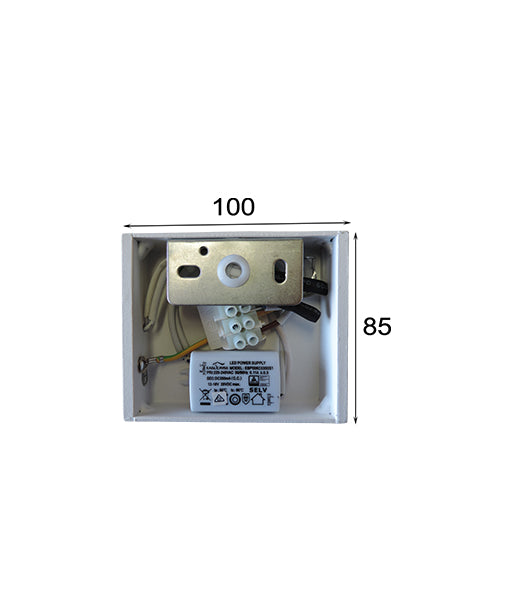 CLA Cube Up/Down LED Interior Wall Light 3000K Matt White 6W 220-240V IP20 - LONDON