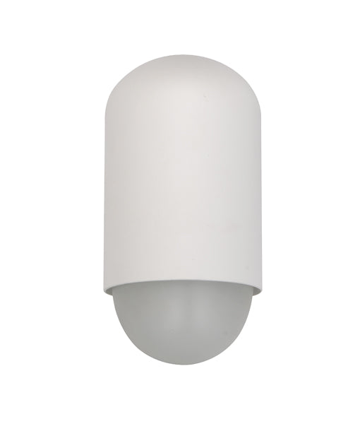 MAGNUM1: Exterior surface mounted wall lamps. ES lamp, 40W Surface Mount Matt White Oval IP44. Input voltage range: 220-240V 