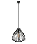 CLA Manu Iron Cone (Concave) Wire Cage Interior Pendant  Black / White 220-240V - MANU1, MANU2 -CLA Lighting