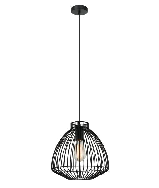 CLA Manu Iron Cone (Concave) Wire Cage Interior Pendant  Black / White 220-240V - MANU1, MANU2 -CLA Lighting