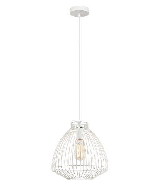 CLA Manu Iron Cone (Concave) Wire Cage Interior Pendant Black / White 220-240V - MANU1, MANU2 -CLA Lighting