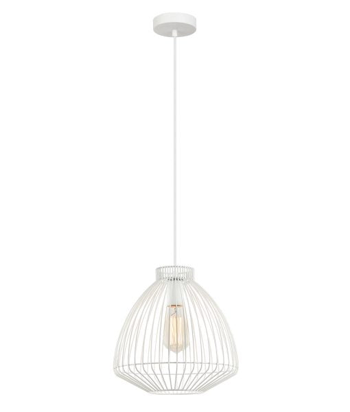 CLA Manu Iron Cone (Concave) Wire Cage Interior Pendant Black / White 220-240V - MANU1, MANU2 -CLA Lighting