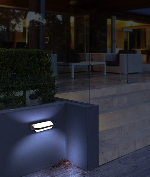 CLA MARINA: LED Surface Mounted Up/Down Exterior Wall Lights 3000K White / Dark Grey 7W 100-240V IP65 - MARINA