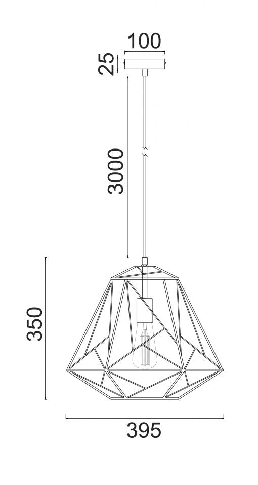 CLA MARTE: Iron Cage Interior Pendant Black / Matt Gold / White 220-240V - MARTE1, MARTE2, MARTE3 - CLA Lighting