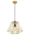 CLA MARTE: Iron Cage Interior Pendant Black / Matt Gold / White 220-240V - MARTE1, MARTE2, MARTE3 - CLA Lighting