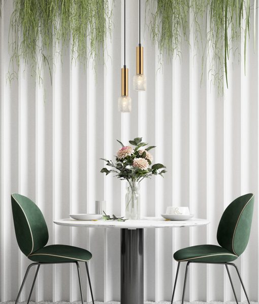 CLA Mikro Cylinder / Mesh Interior Pendant Matt Black/ Antique Brass 220-240V - MIKRO1, MIKRO2