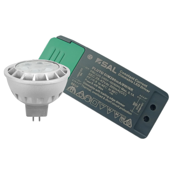 SAL MR16CC7KIT/WW LED Downlight 3000K White 7W 240V - MR16CC7KIT/WW -SAL Lighting