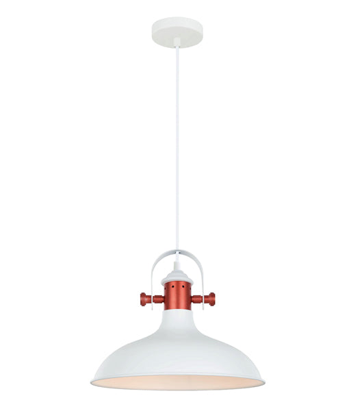 CLA NARVIK: Industrial Scandinavian Dome Shape With Copper Plating Interior Pendant Matt White / Matt Black / Matt Grey 220-240V - NARVIK1, NARVIK2, NARVIK3 -  CLA Lighting