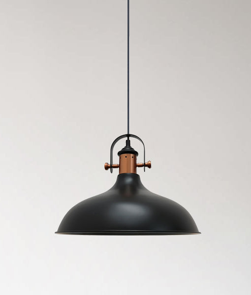 CLA NARVIK: Industrial Scandinavian Dome Shape With Copper Plating Interior Pendant Matt White / Matt Black / Matt Grey 220-240V - NARVIK1, NARVIK2, NARVIK3 - CLA Lighting