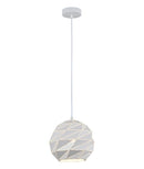 CLA ORIGAMI: Dome Carved Iron Interior Pendant Matt White / Rose Gold / Matt Grey 220-240V - ORIGAMI1, ORIGAMI2, ORIGAMI3, ORIGAMI4, ORIGAMI5, ORIGAMI6 - CLA Lighting