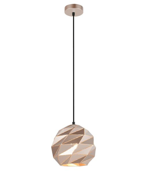 CLA ORIGAMI: Dome Carved Iron Interior Pendant Matt White / Rose Gold / Matt Grey 220-240V - ORIGAMI1, ORIGAMI2, ORIGAMI3, ORIGAMI4, ORIGAMI5, ORIGAMI6 - CLA Lighting