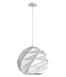 CLA ORIGAMI: Dome Carved Iron Interior Pendant Matt White / Rose Gold / Matt Grey 220-240V - ORIGAMI1, ORIGAMI2, ORIGAMI3, ORIGAMI4, ORIGAMI5, ORIGAMI6 - CLA Lighting