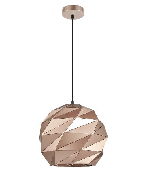 CLA ORIGAMI: Dome Carved Iron Interior Pendant Matt White / Rose Gold / Matt Grey 220-240V - ORIGAMI1, ORIGAMI2, ORIGAMI3, ORIGAMI4, ORIGAMI5, ORIGAMI6 - CLA Lighting