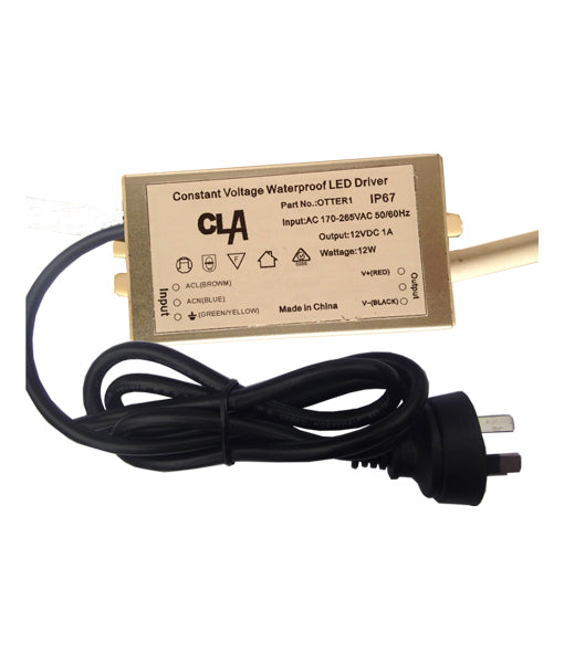 CLA OTTER: Waterproof Constant Voltage Drivers 12-300W 170-265V IP67 - OTTER - CLA Lighting