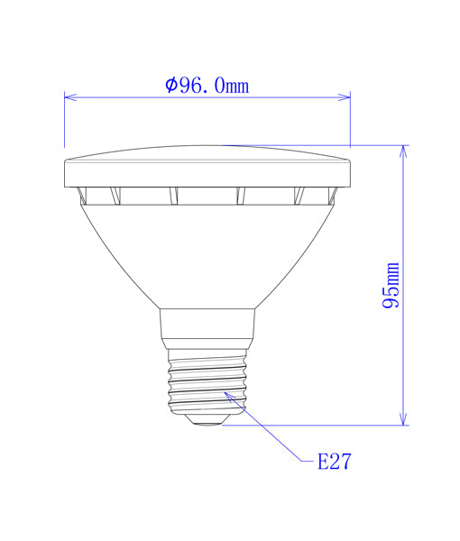 CLA PAR3001: PAR30 Lamps and Globes 5000K 10W 185-265V IP44 - PAR3001 - CLA Lighting