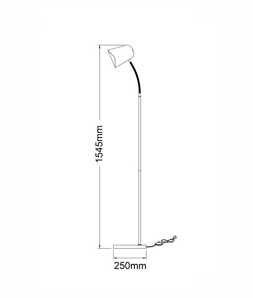 CLA PASTEL: Scandinavian Iron Slim Floor Lamp Matt White/ Matt Black/ Matt Pink/ Matt Grey/ Matt Green/ Matt Blue/ Matt Yellow 220-240V - PASTEL