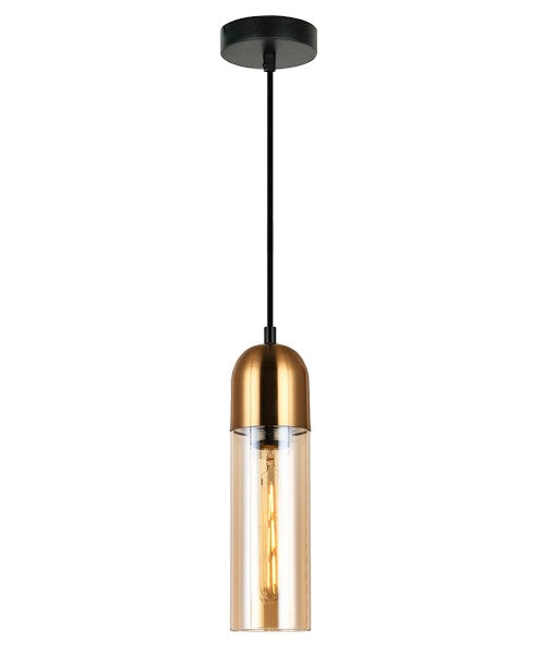 CLA PASTILLE: Interior Round Top Cylinder Glass Interior Pendant Smoke / Amber 220-240V - PASTILLE1, PASTILLE2- CLA Lighting