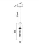 CLA PASTILLE: Interior Round Top Cylinder Glass Interior Pendant Smoke / Amber 220-240V - PASTILLE1, PASTILLE2- CLA Lighting