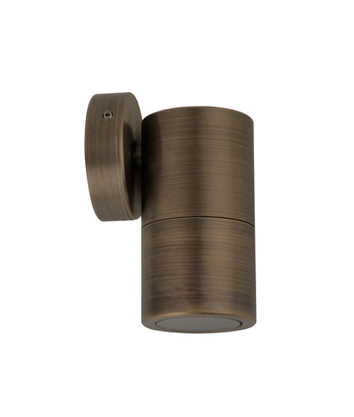CLA MR16 Pillar Exterior Wall Lights Antique Brass 12-24V IP65 - PMUDBR, PM1FBR, PM1ABR, PM2ABR - CLA Lighting