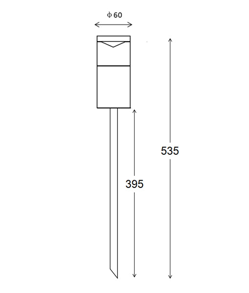 CLA PHARE: Fixed Exterior Garden Spike Light Black/ Titanium 12-15V IP65 - PHARE06M, PHARE07M